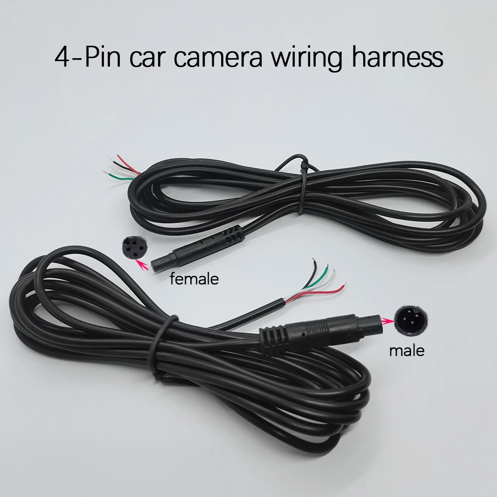 4-Pin Mini-DIN-Stecker und -Buchse, Kfz-Kabelbaum, 0,3 m, 1 m, 2 m, Kabel für Rückfahrkamera, Stromverlängerungskabel für Ambientebeleuchtung, blankes Kabel – Detail 1