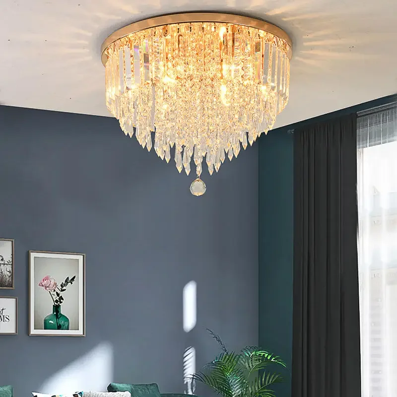 Postmodern Light Luxury Crystal Living Room Ceiling Lamp Simple And Warm Room Lamp 2026 New Restaurant Aisle Balcony Lamp