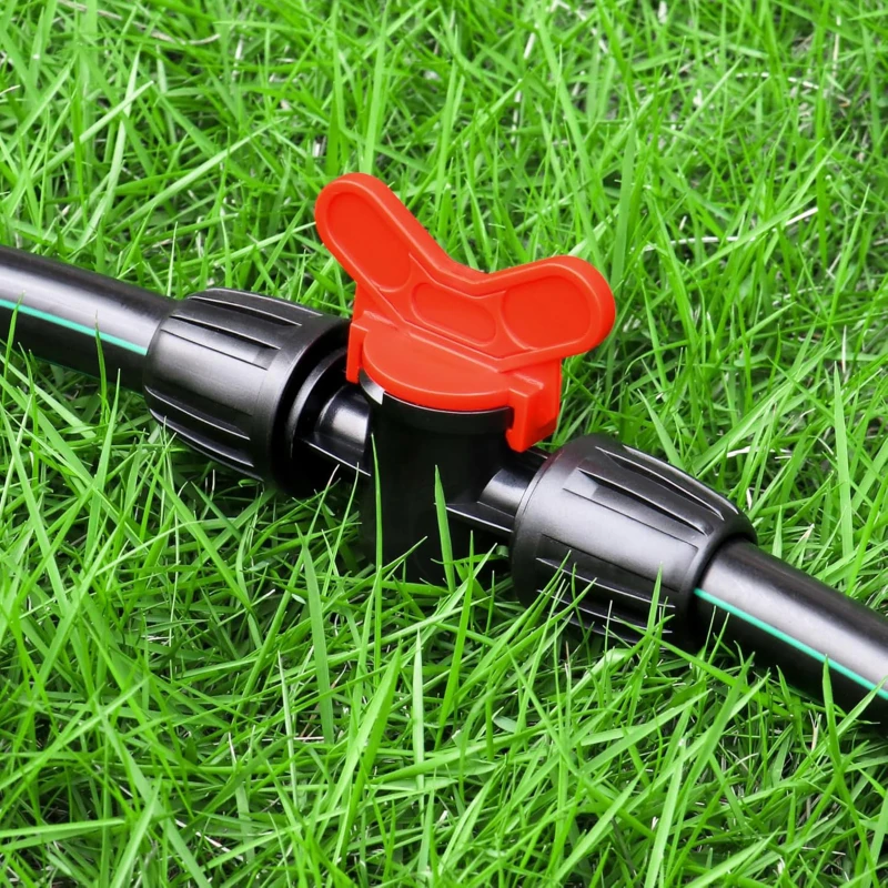 4 Pcs Garden Hose Joint Capillary Lock Through Valve Botany Irrigation System Hose Fitting Valve Micro Spray Connector