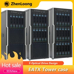 ZhenLoong Full Tower PC Case in Computer Motherboard ITX MATX ATX EATX 15Bay Hot Swap GPU Server Graphic Workstation NAS Chassis