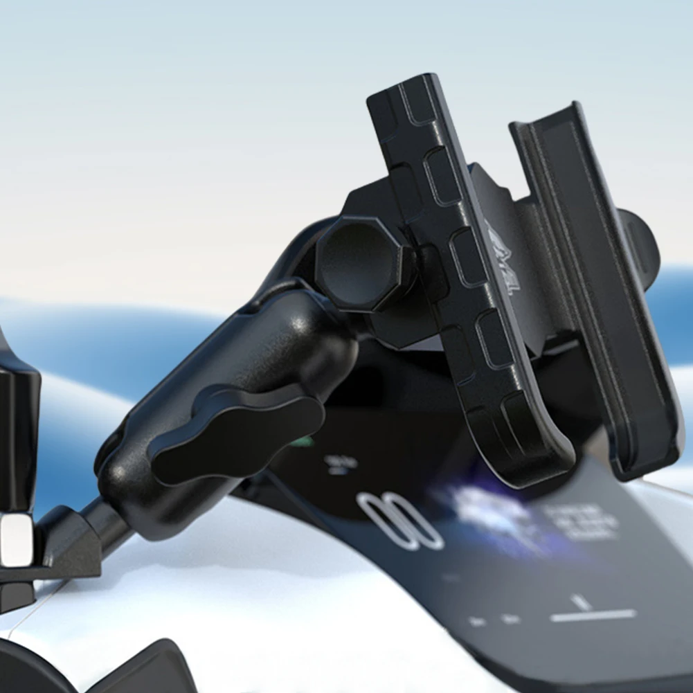 Крепление для телефона на мотоцикле из алюминиевого сплава с защитой от сотрясений, держатель для мобильного телефона на мотоцикле, регулируемый навигационный кронштейн для мотоцикла