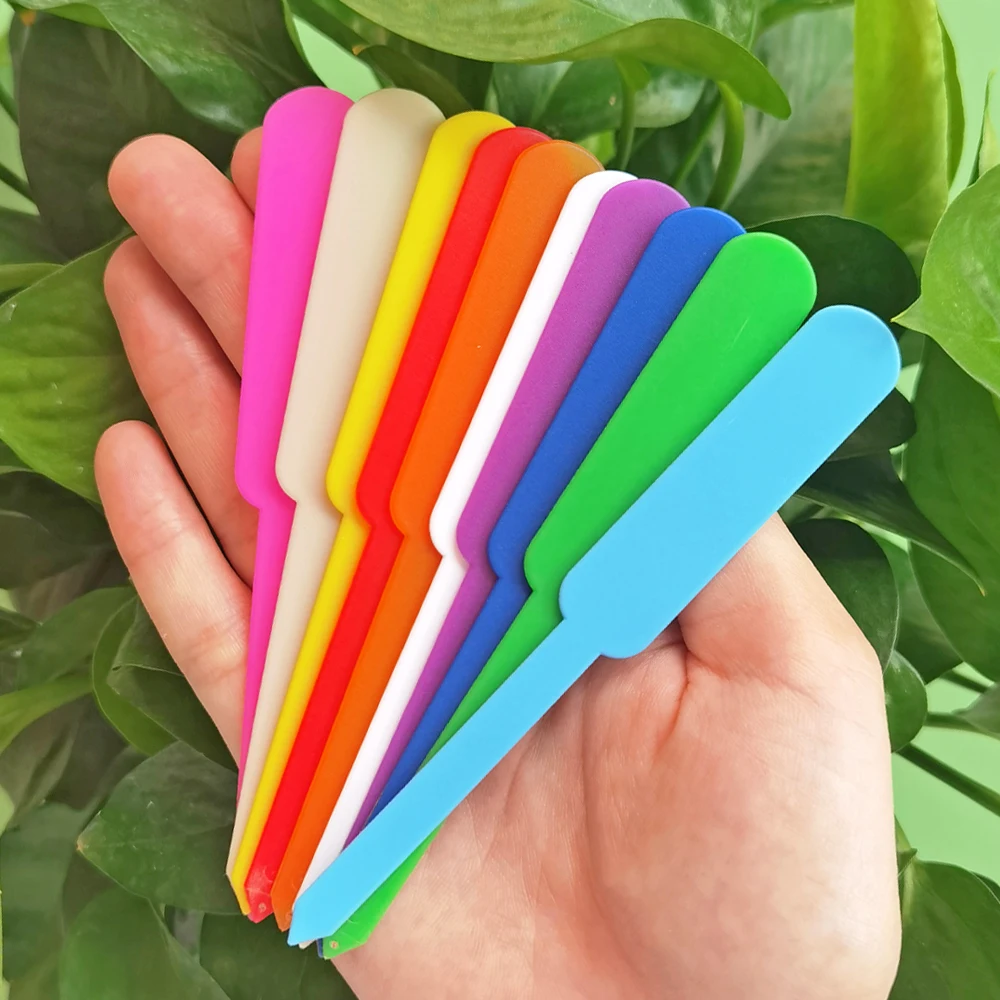 50PCS Waterproof Garden Plant Labels Plastic Tags Nursery Markers Flower Pots Seedling Write Sign Mark DIY Garden Decor Tools