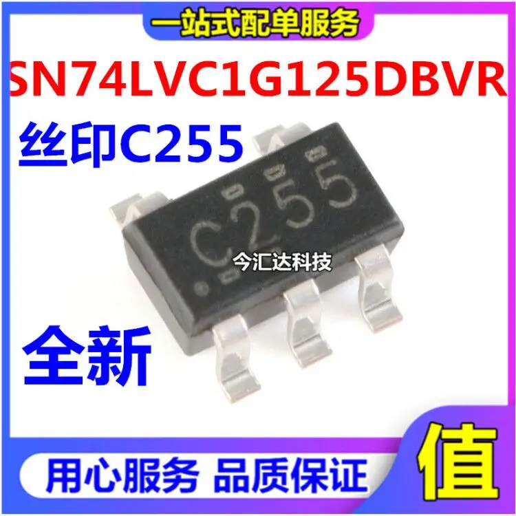 

30 шт. оригинальные новые 30 шт. оригинальные новые SN74LVC1G125DBVR трафаретная печать C255 SOT23-5 драйвер IC