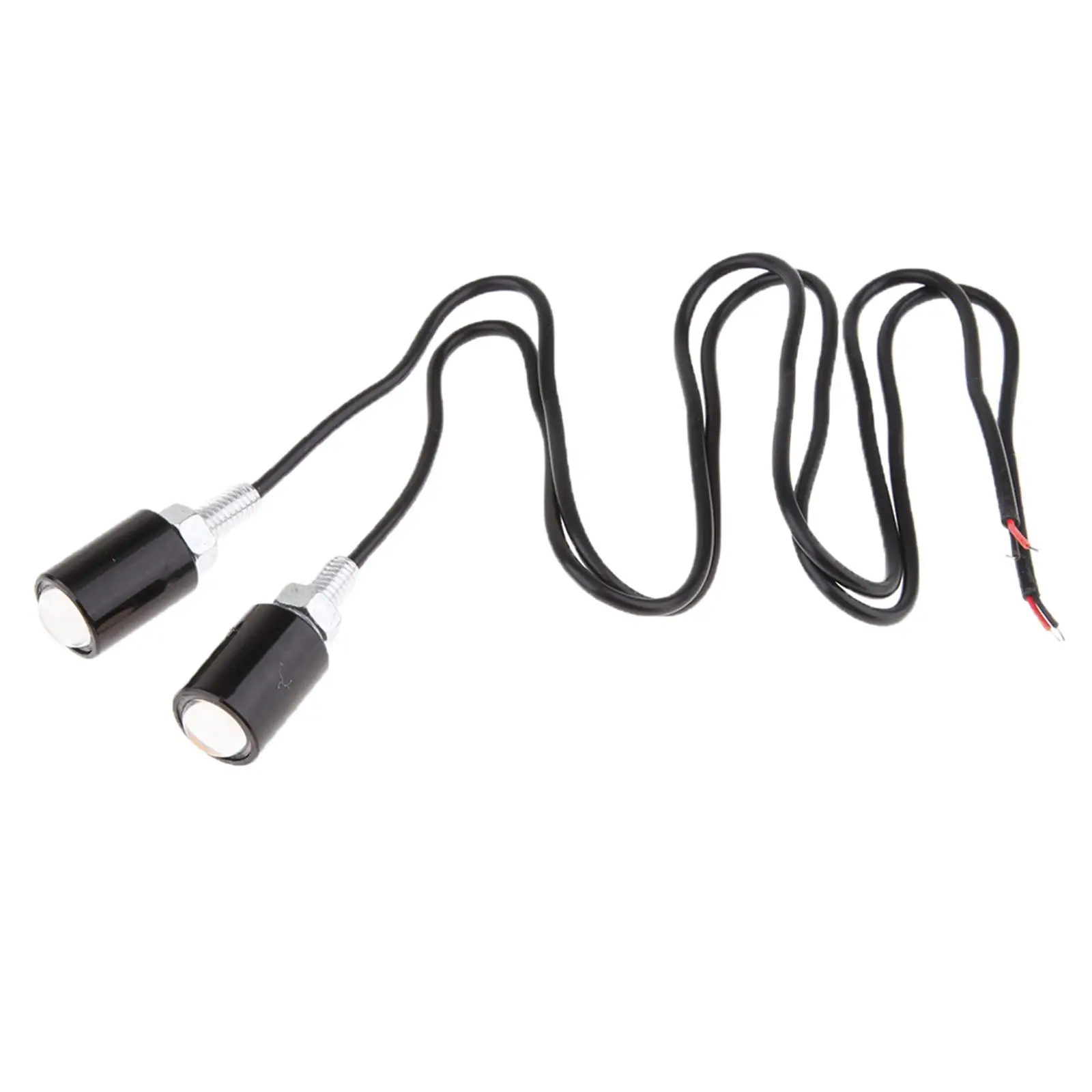2 Packs Mini Amber LED Motorcycle Motorcross Turn Signals License Lamp