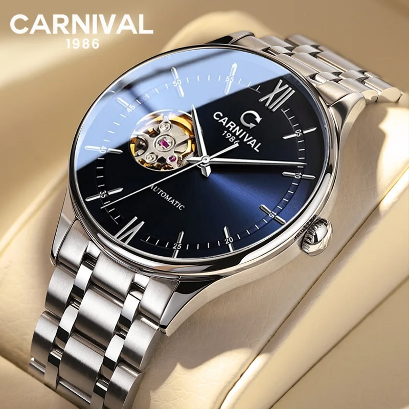 

CARNIVAL Brand Mechanical Watch Luxury Sapphire NH36 Movement Waterproof Dress Automatic Wrist Watches for Men 2025 Montre Homme