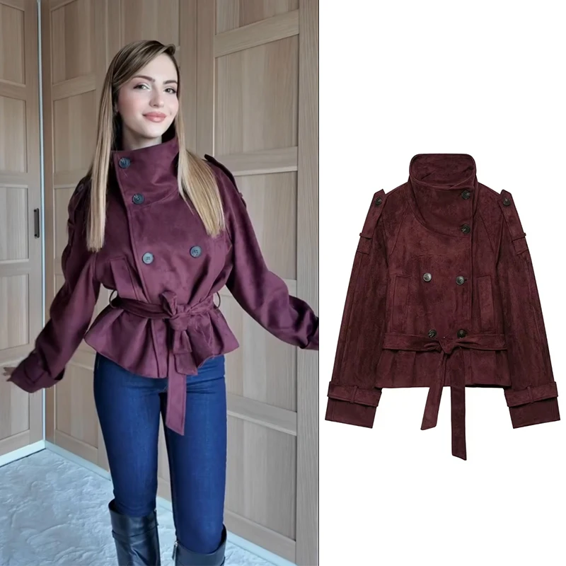 Women's Jacket 2026 New Fashion Autumn Long-Sleeve Hooded Plaid Jacket Casual Personality Chic Lady Jacket