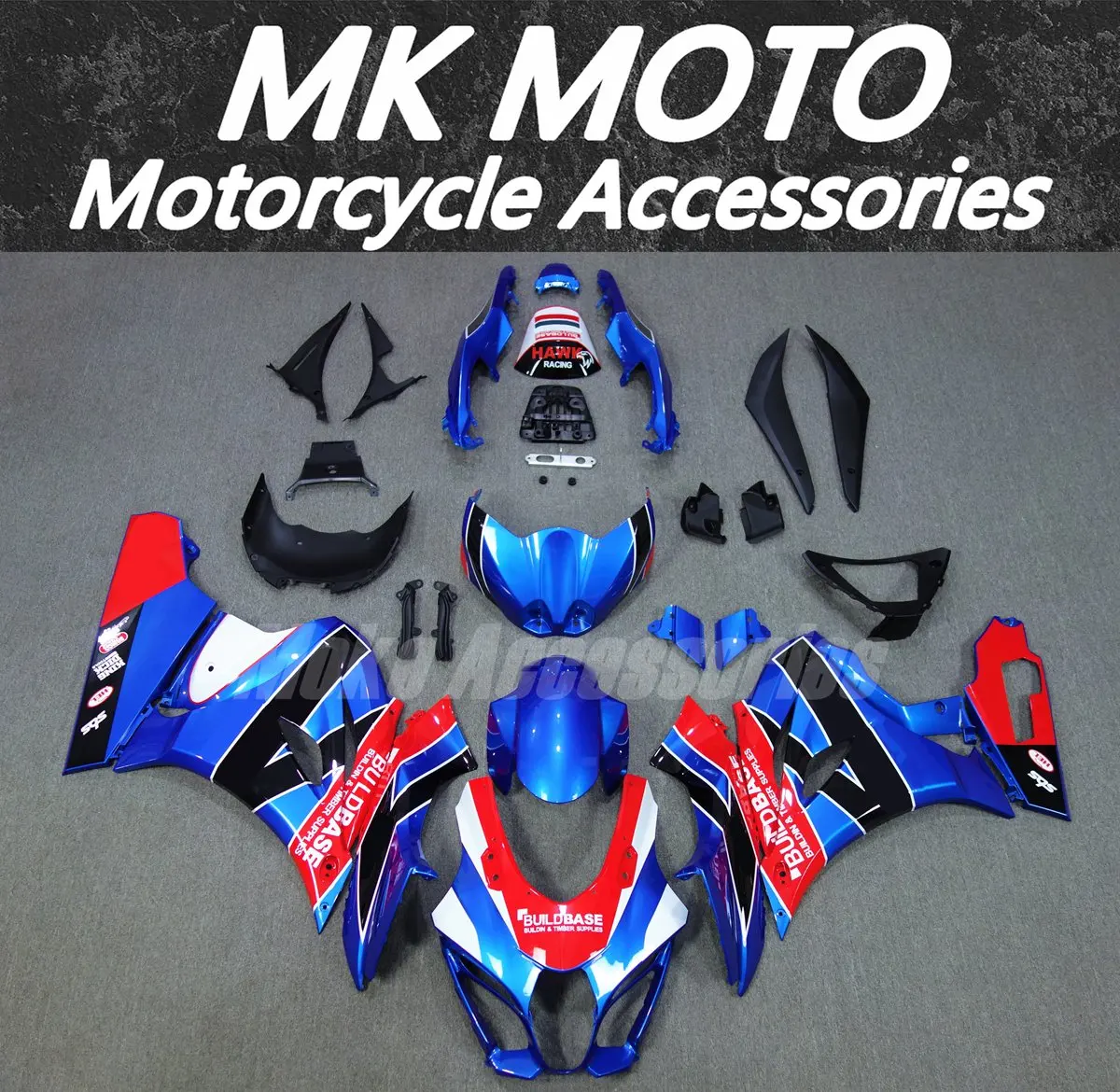 

Moke moto Motorcycle Fairings Kit Fit For Gsxr1000 2017 2018 2019 2020 2021 2022 2023 2024 Bodywork Set Injection New Red Blue