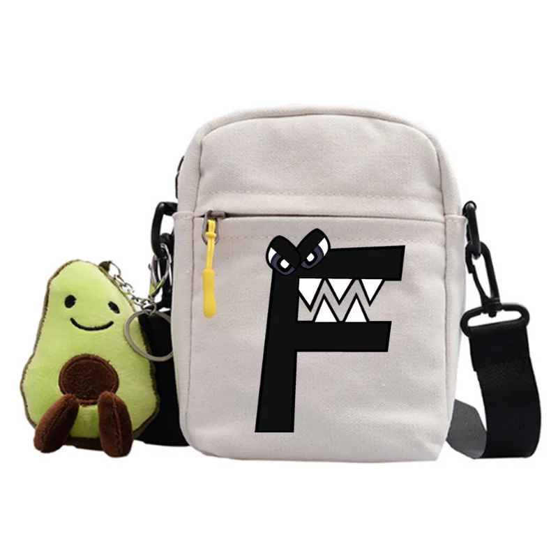 Alphabet Lore borsa a tracolla gioco Anime Crossbody Avocado zainetto ragazza ragazzo cartone animato stampato borsa Messager borsa regalo di