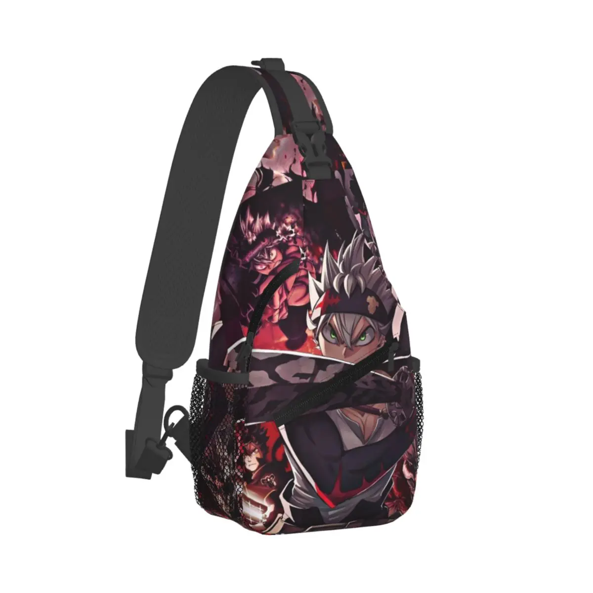 

Black-Clovers Anime Small Sling Bag Chest Crossbody Shoulder Backpack Outdoor Hiking Daypacks Adventure Fantasy Printed Pack