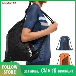 Santic Drawstring Bag Drawstring Backpack Men and Women Backpack Waterproof Cycling Sports Travel Tourism Large Capacity Folding