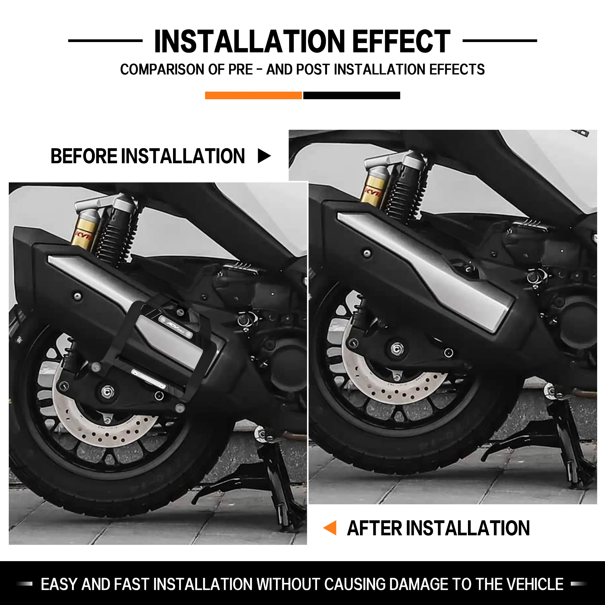 لهوندا ADV350 ADV 350 2024-2025 دراجة نارية ADV-350 اكسسوارات العادم الخمار الأنابيب الحرس تحطم بار واقي مصد السيارة