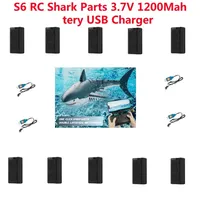 4DRC S6 Boat Battery USB S6 RC Shark Remote Control RC Boat Shark Spare Parts Accessories 3.7V 1200Mah Battery USB For S6 Shark