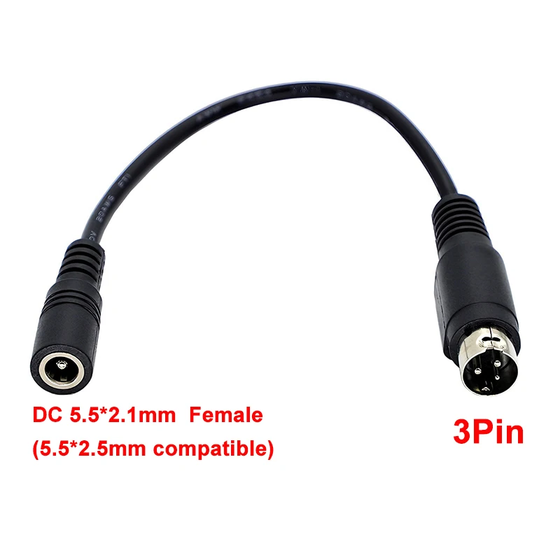 

1pcs Female 5.5*2.1mm to male 3-Pin / 4-Pin Cable Lead For SATO TG-5011-19V-ES Just a 4-Pin cable For TV LCD VCR power supply