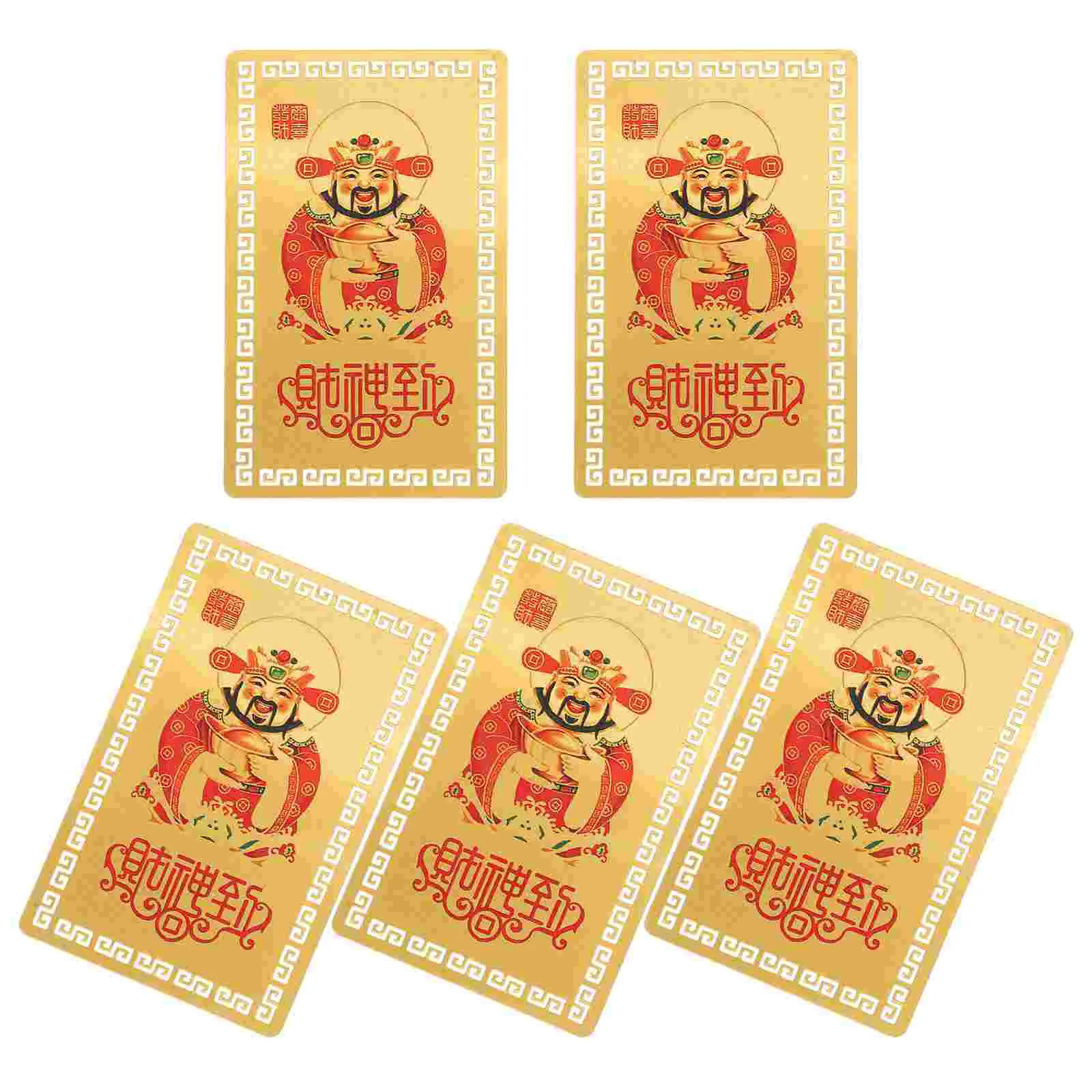 5pcs 2025 Feng Shui Amulet Card Chinese New Year Card Good Fortune Luck Card Snake Year Auspicious Success Protection Card for H