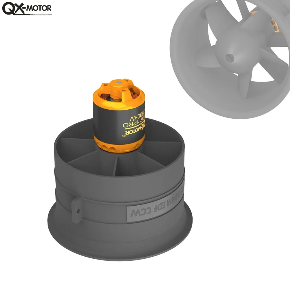 SmCpQX-MOTOR 64mm EDF QF2611PRO 5Blade Ducted Fan With 4000KV 3200KV 2900KV Brushless Motor 40A 60A ESC For RC Helicopter Drone