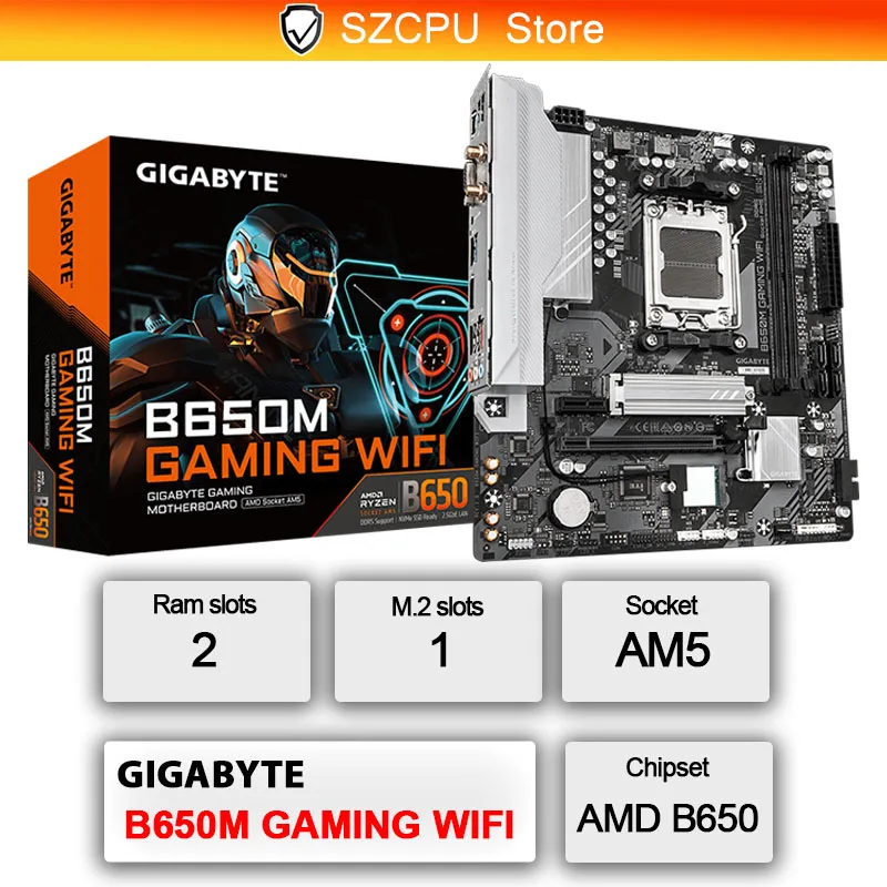 GIGABYTE Nouvelle carte m�re B650M GAMING WIFI, prise en charge DDR5 6400 M.2 2.5GbE LAN B650 Ryzen ?   S�rie 7000 AMD Socket AM5