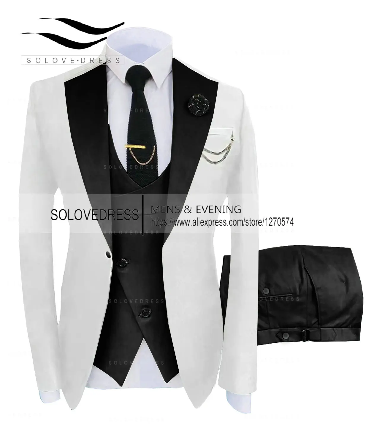 ( Jacket + Vest + Pants )Suits for Mens 2024 Casual Business Suit High-end Social Formal Suit 3 Pcs Set Groom Wedding Men