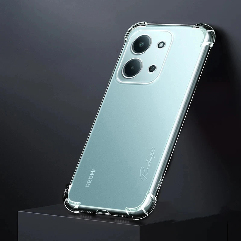 Thickened Airbag Anti Drop Phone Cases for Redmi 15c Redmi15c 4G 5G Soft Transparent Defence Protect Corners Bumper Cover Shield