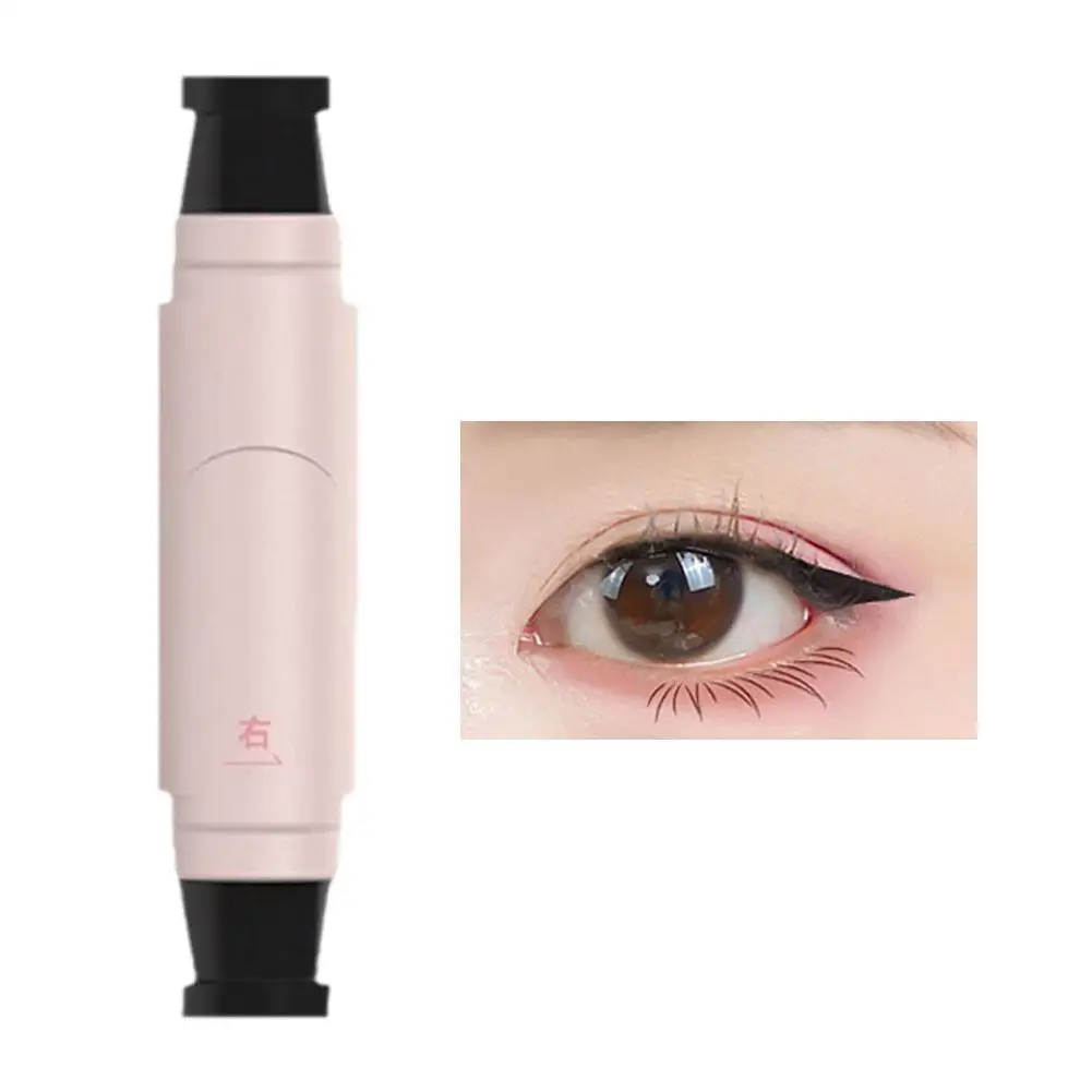 レイジー一体型アイライナースタンプ、左右対称で正確な輪郭を描くシール、長持ちする防水リキッドアイライナーペン、延長されたアイテールメイク