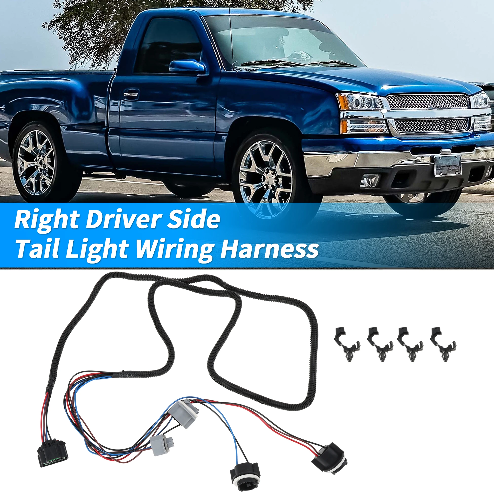 

X Autohaux Right Tail Light Wiring Harness for Chevy Silverado 1500 2500 3500 No.16531402