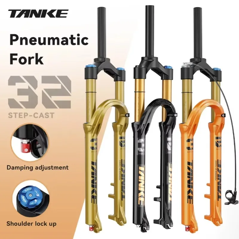 MTB Air Suspension Fork 26/27.5/29" 120mm Travel Rebound Adjustable QR Front Fork