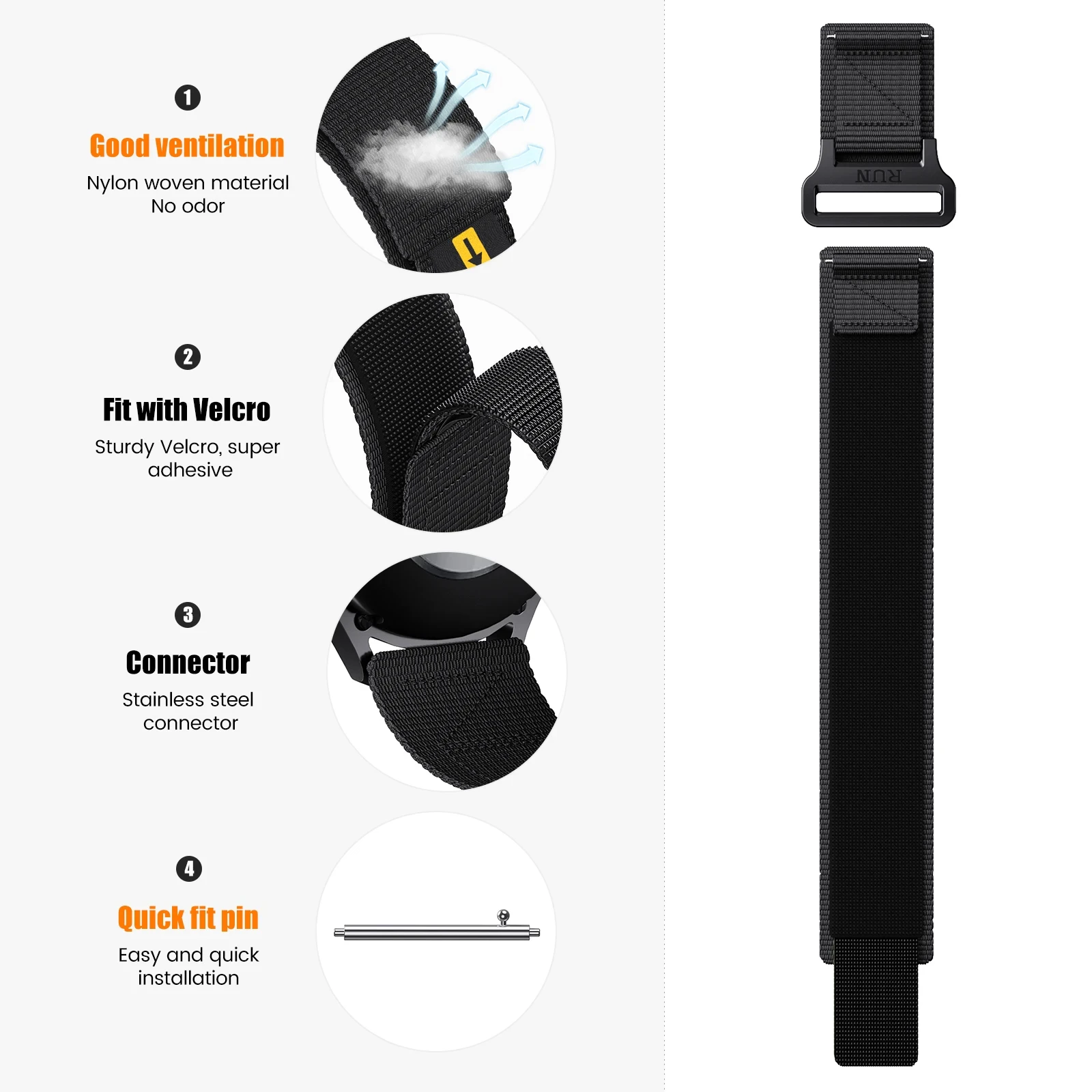 20 مللي متر حزام رياضي من النايلون سهل التركيب للغارمين Vivoactive 6 5 165 Music Venu Sq 2 Plus Approach S42 سوار حزام الساعات