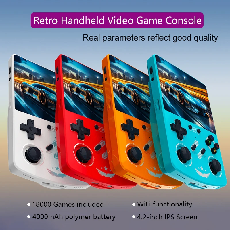 Handheld Video Game Console Mini Portable 4.2-inch IPS Screen Game Console Home Dual Joystick Handheld Game Console