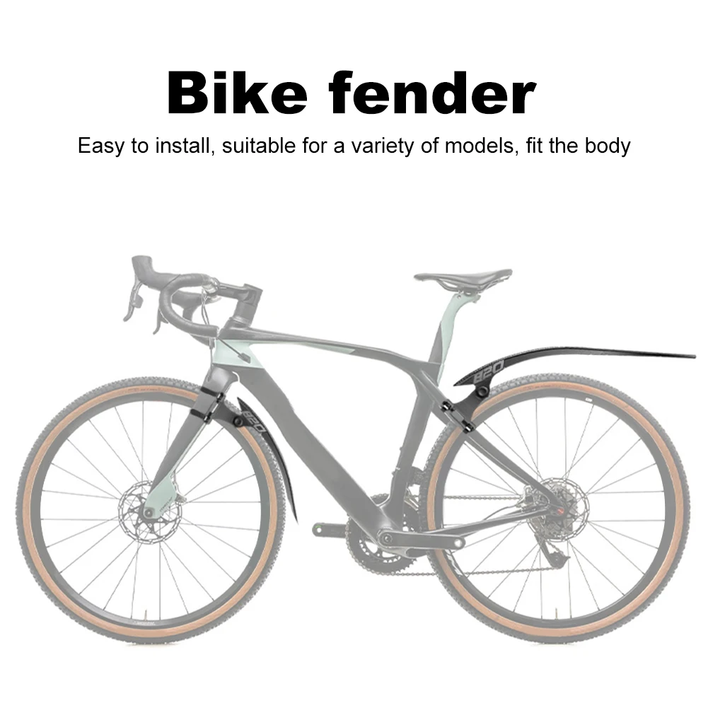 

Front Rear Tire Mud Guards Universal Road Bike Wheel Fenders Lightweight Front & Rear Mudguard for Front Rear Wheels Below 50mm
