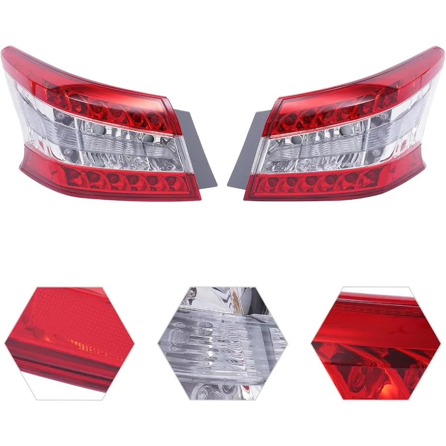 مجموعة مصابيح خلفية LED لـ 2013 2014 2015 نيسان سنترا الجانب الأيسر والأيمن استبدال المصباح الخلفي للفرامل الخارجية مع قناع معزز