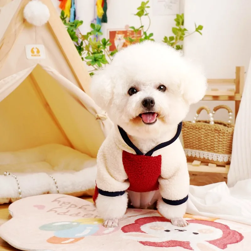 Pet Dog Jumpsuit Fleece Dog Overalls Winter Warm Puppy Jumpsuit Fahsion Cat Pajamas Cute Soft Kitten Outfits Chihuahua Clothes