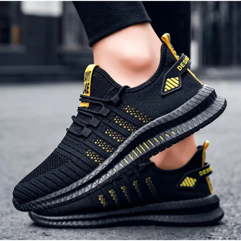 

Новая мужская обувь 2025 года, сетчатые кроссовки на шнуровке, легкие удобные прогулочные кроссовки, модные повседневные кроссовки