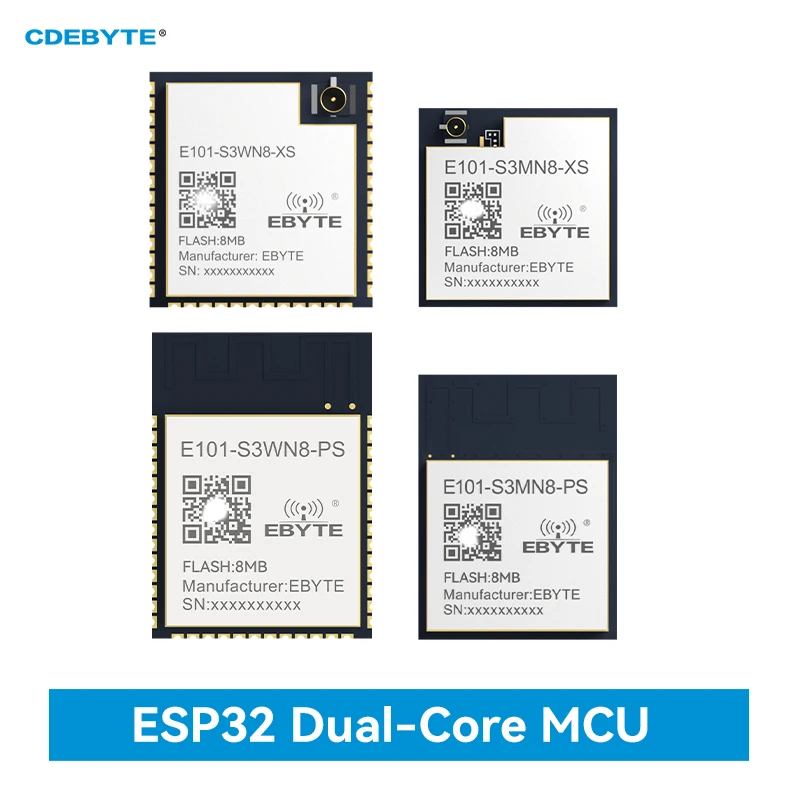 

ESP32-S3 Wifi Blue-tooth Module CDEBYTE E101-S3MN8/WN8 FLASH 8MB Dual Core Low Power Consumption 20dBm 200M Blue-tooth Mesh
