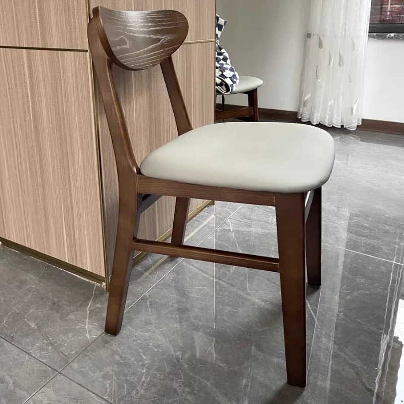 

All solid wood North American ash wood dining chair, black walnut Italian minimalist new Chinese style, high-end solid