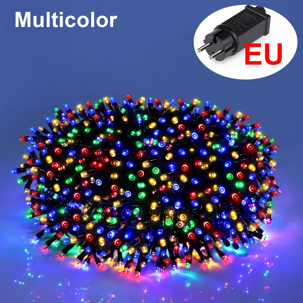 110V 220V LED-kerstverlichting Fairy Garland String Light 10M-100M EU / US-stekker voor buitentuin Vakantie Nieuwjaar Party Decor