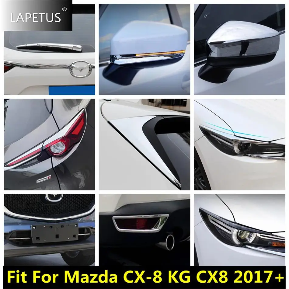 

Car Rear Bumper Tail Light / Fog Light / Rearview Mirror / Window Wiper Accessories Cover Trim For Mazda CX-8 KG CX8 2017 - 2021