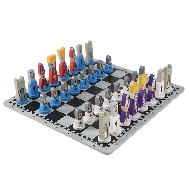 

AED2-Wooden Chess Children's Gifts Cartoon Modeling Chess Toys
