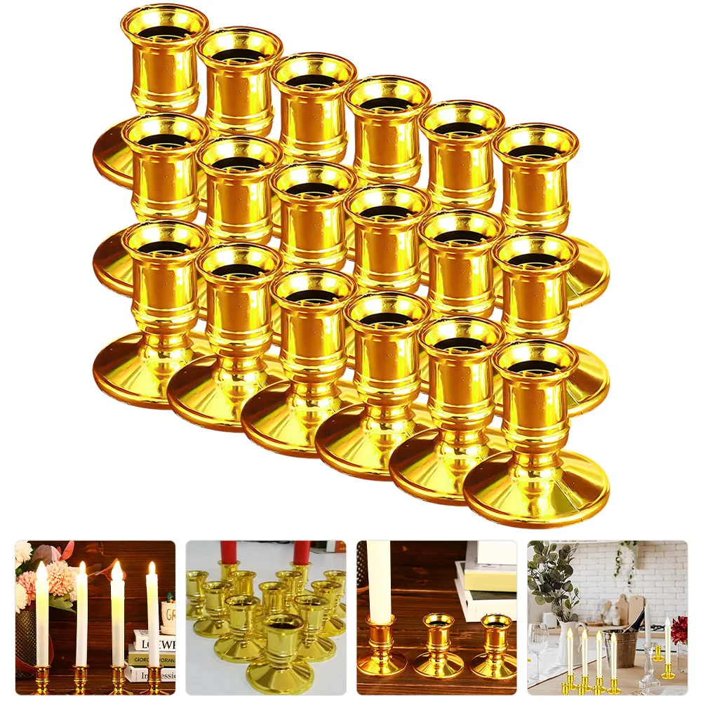 

24pcs Plastic Holder Retro Style Tabletop Decor For Home Wedding Party Modern Stand Desktop Decoration