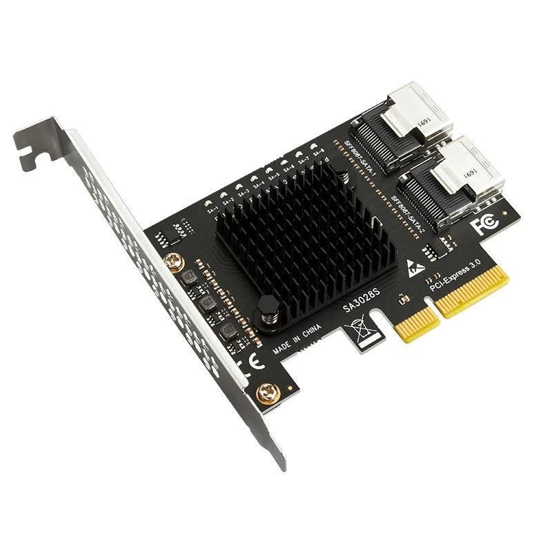 Mini SAS SFF-8087 4 ports SATA 3 III 3.0 vers PCI e PCIe Contrôleur PCI-e vers SFF 8087 SFF8087 SATA3 Adaptateur 6 000 Cartes