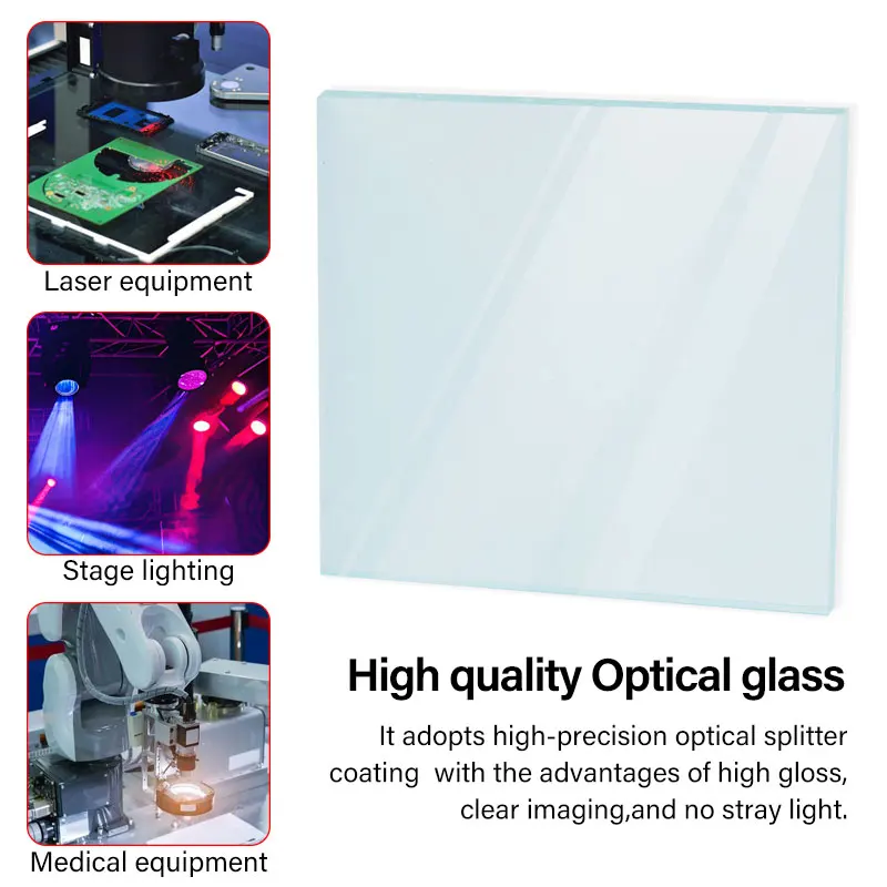 30X30X1.1mm 50R/50T optyczny Laser Len optyczny rozdzielacz wiązki płyta do nauczania kamera świetlna instrumenty do analizy spektrum laserowego