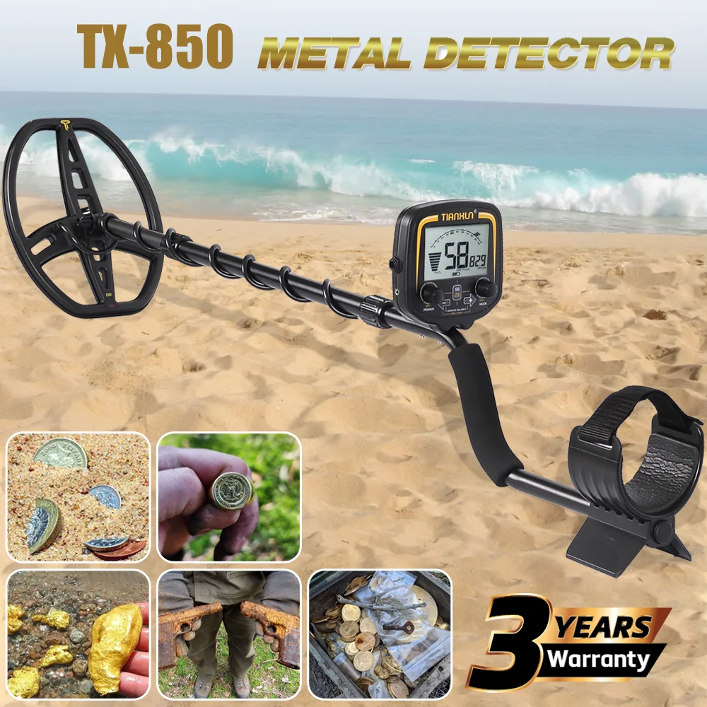 TX-850 Underground Metal Detector High Sensitivity Metal Hunter Gold Digger Treasure Hunter Depth 2.5m Finder Pinpoint Detector