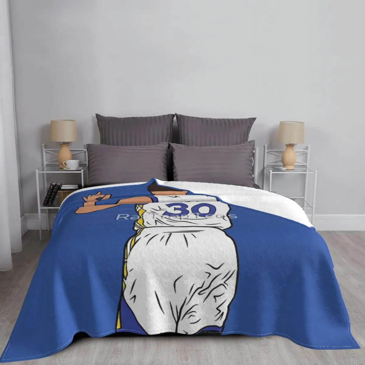 Steph Curry 3 Point Celebration Blanket Bedspread On The Bed Kawaii Sofa Cover