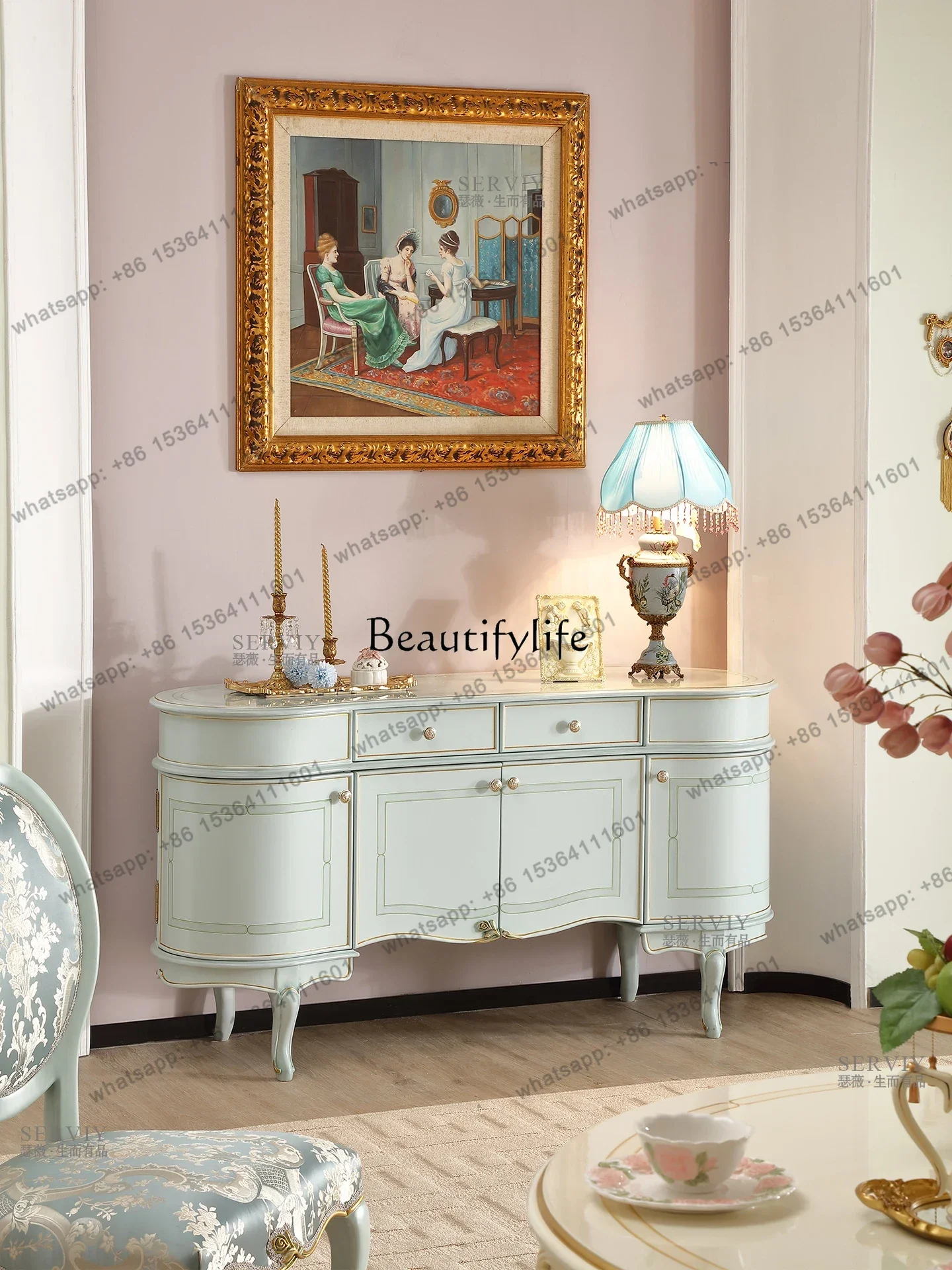 

Porch Cabinet European-style Small Apartment Simple Side Cabinet LockerSSS