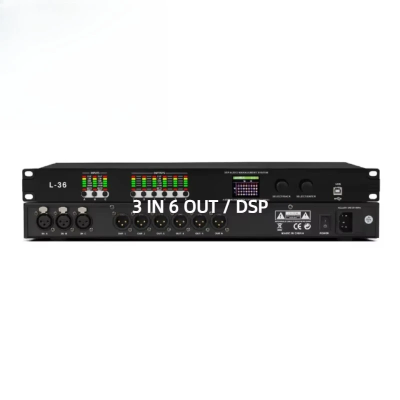 

Paulkitson L36 Professional Digital Audio Processor Most Economical 3 Input 6 Output DSP Metal Material