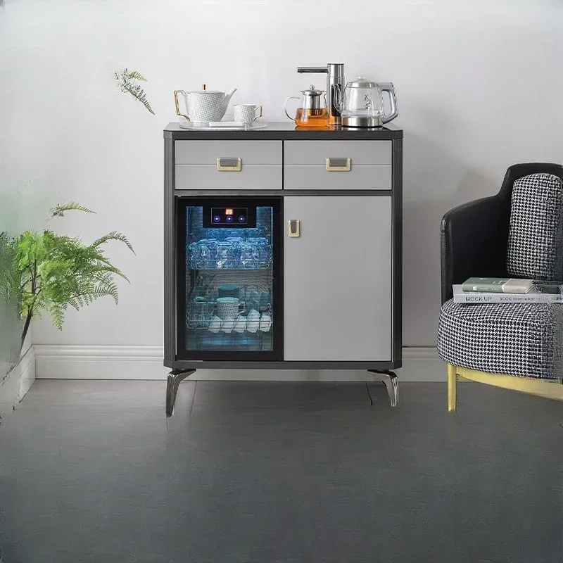 

Solid wood new automatic smart tea bar machine household side cabinet light luxury style