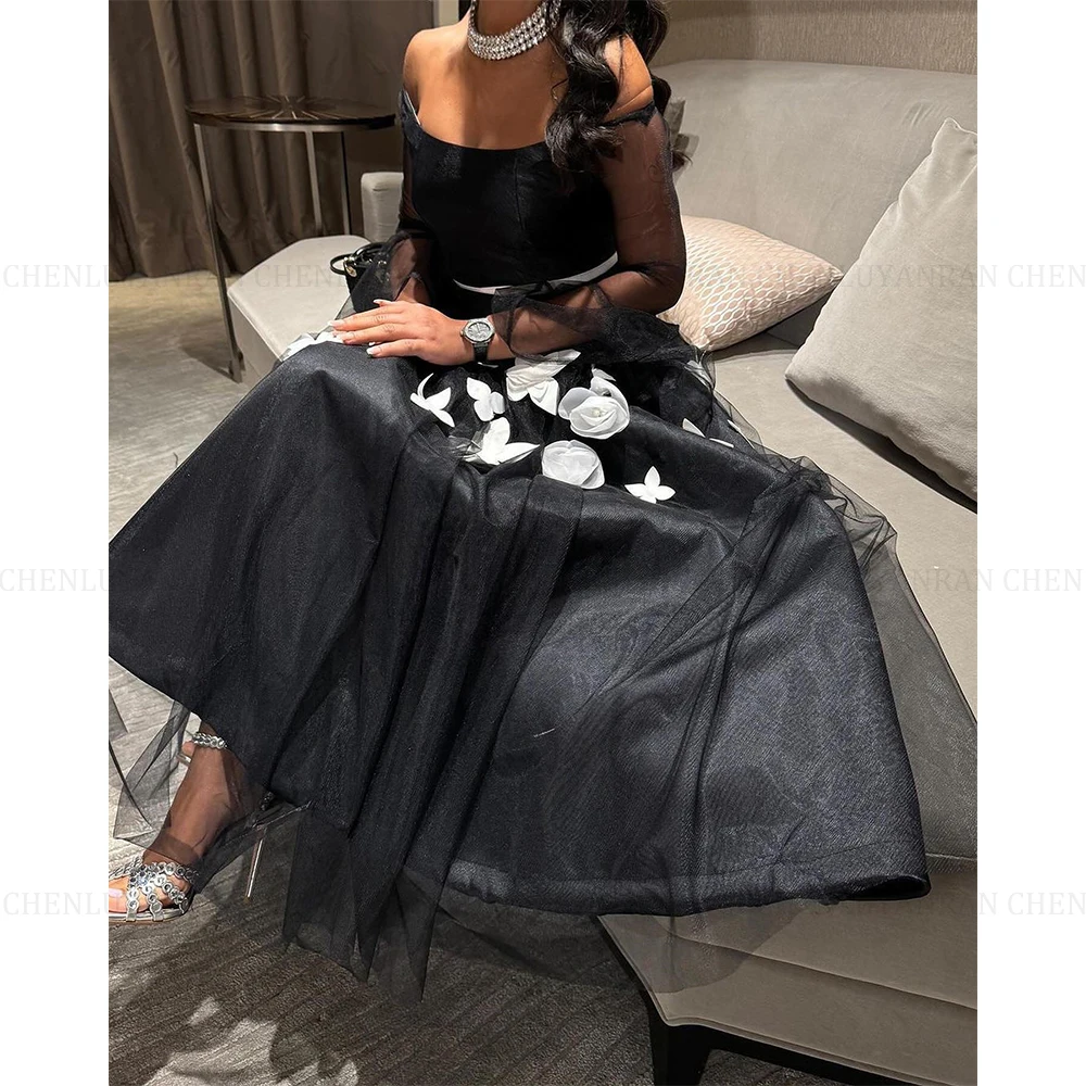 MOLISA Exquisite Party Evening Gowns 2024 A-Line Off the Shoulder Prom Dress Flower Belt Formal Occasion Dresses فساتين الحفلات