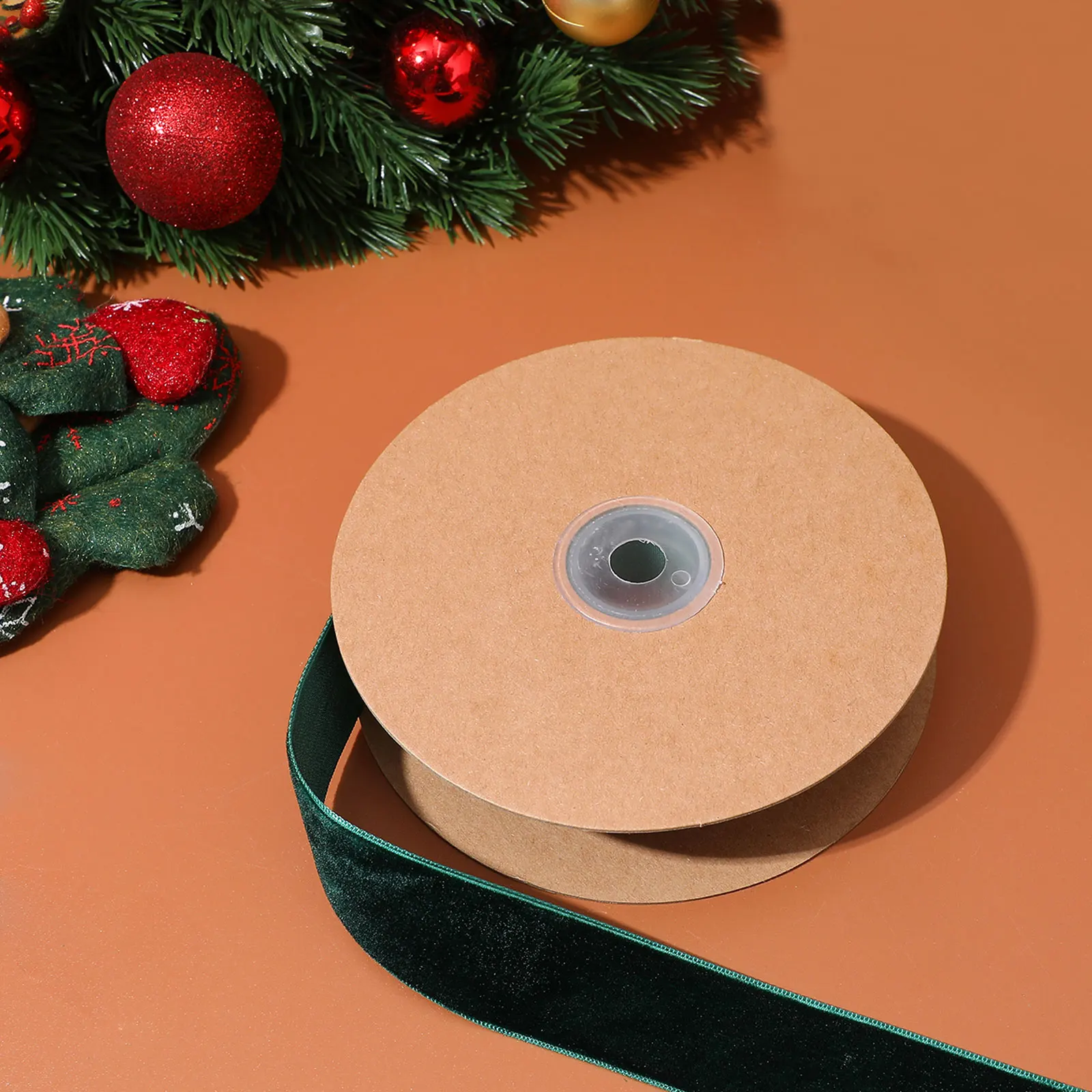 

Flocking Tape Fabric Ribbons Felt Rustic for Wrapping Gifts Wreath Vintage Jeweled to Weave Green