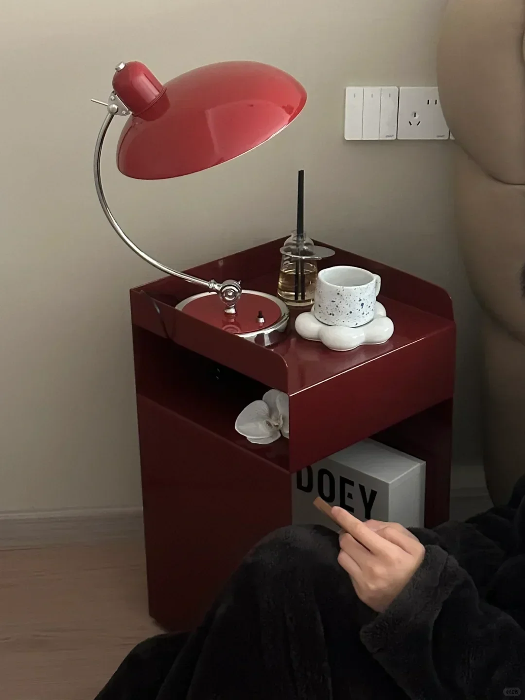 Nordic Sofa Side Bedside Table for Several Bedrooms with Removable Trolley Storage Side Cabinet
