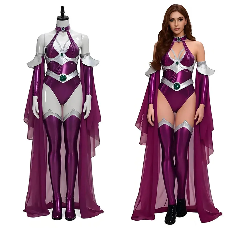 Disfraz de Halloween para mujer, conjunto de vestido de bailarina inspirado en el anime Game for Titanes, mono con cuello halter, falda de gasa y mangas