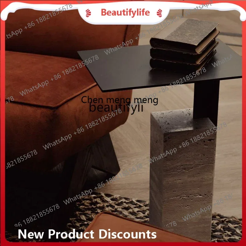 ss8350 Sofa travertine edge marble bedside table