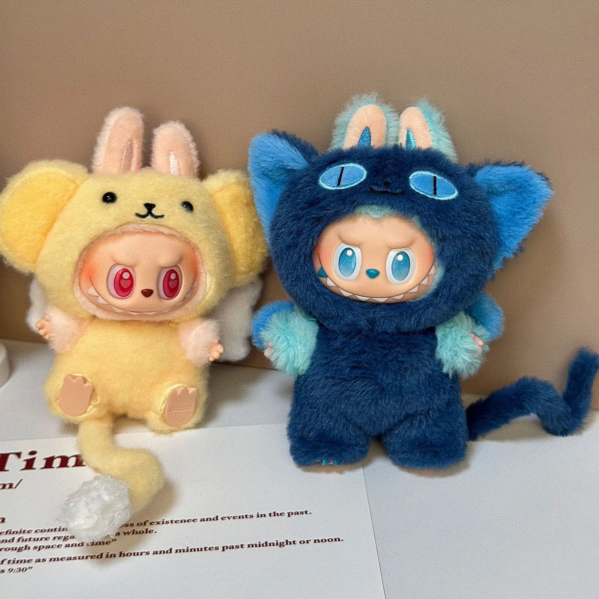 

For 15/17cm Labubu Doll Lovely Animal costume Plush Clothing Set Labubu V1 V2 V3 Dolls Clothes Diy Decoration Toys Accessories
